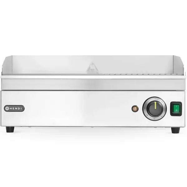 Bak-/Grillplaat | KitchenLine | Elektrisch | Glad/Gegroefd Oppervlak 518x330 (Staal) | ≤300°C | 2.4kW (230V) | 527x404x233(h)mm