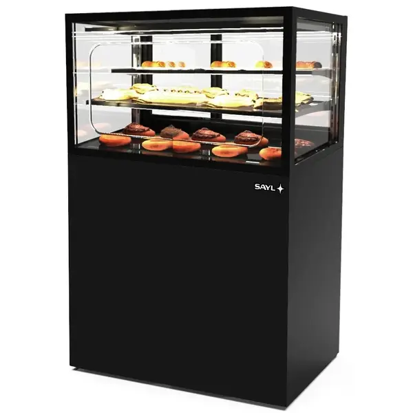 Warmhoudvitrine | INTEGRA | Zwart | 60°C/70°C | Geventileerd | 3 Niveaus | Zelfbediening | 1.56kW (230V) | Touchscreen | Wielen (Geremd) | 1000x600x1400(h)mm