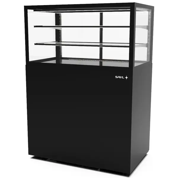 Koelvitrine | INTEGRA | Zwart | +2°C/+6°C | Geforceerd | 3 Niveaus | Vochtigheid Instelbaar | Wielen (Geremd) | 1000x600x1400(h)mm
