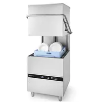 HENDI Doorschuifvaatwasser | BudgetLine | Mand 500x500 | Zeeppomp | Naglanspomp | 400V | 745x903x1406/1830(h)mm