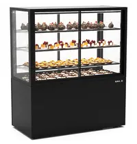 SAYL Koelvitrine | INTEGRA | Zwart | +2°C/+6°C | Geforceerd | 4 Niveaus | Zelfbediening | Touchscreen | Wielen (Geremd) | 1200x600x1400(h)mm