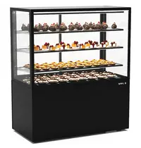 SAYL Koelvitrine | INTEGRA | Zwart | +2°C/+6°C | Geforceerd | 4 Niveaus | Touchscreen | Wielen (Geremd) | 1200x600x1400(h)mm