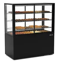 SAYL Koelvitrine | INTEGRA | Zwart | +2°C/+6°C | Geforceerd | 4 Niveaus | Zelfbediening | Vochtigheid Instelbaar | Wielen (Geremd) | 1200x600x1400(h)mm