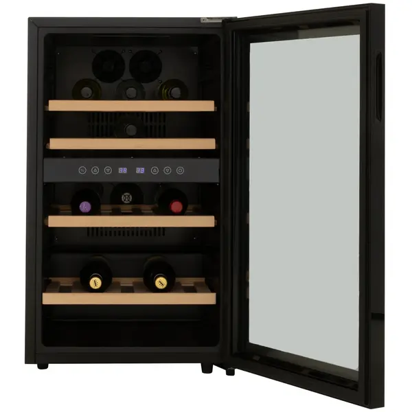 Wijnkoelkast | 108L (45x 75cl) | Zwart | 1 Zone | +5°C/+22°C | Geforceerd | 495x580x840(h)mm