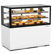 SAYL Koelvitrine | INTEGRA | Wit/Zwart | +2°C/+6°C | Geforceerd | 3 Niveaus | Vochtigheid Instelbaar | Wielen (Geremd) | 1200x600x1100(h)mm 