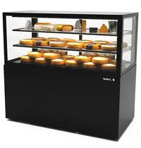 SAYL Koelvitrine | INTEGRA | Zwart | +2°C/+6°C | Geforceerd | 3 Niveaus | Vochtigheid Instelbaar | Wielen (Geremd) | 1200x600x1100(h)mm