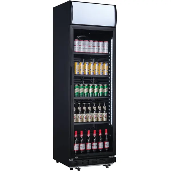 Drankenkoeling | 347L | Zwart | 0°C/+10°C | Geforceerd | Wielen | 620x635x1935(h)mm