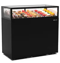 SAYL Koelvitrine | INTEGRA | Zwart | +2°C/+6°C | Geforceerd | 1 Niveau | Touchscreen | Wielen (Geremd) | 1200x600x1150(h)mm 