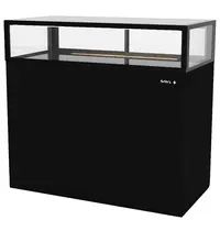 SAYL Neutrale Vitrine | INTEGRA | Zwart | 1 Niveau | Wielen (Geremd) | 1200x600x1150(h)mm