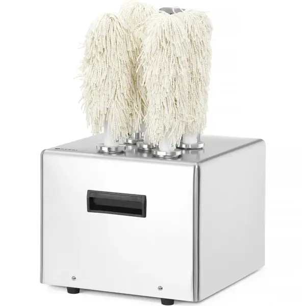Glazenpoleermachine | RVS | ≤330 Glazen/Uur | 5 Borstels | Warme Lucht | 305x330x504(h)mm