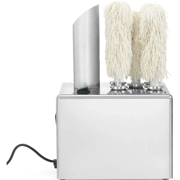 Glazenpoleermachine | RVS | ≤330 Glazen/Uur | 5 Borstels | Warme Lucht | 305x330x504(h)mm