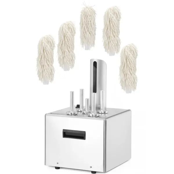 Glazenpoleermachine | RVS | ≤330 Glazen/Uur | 5 Borstels | Warme Lucht | 305x330x504(h)mm