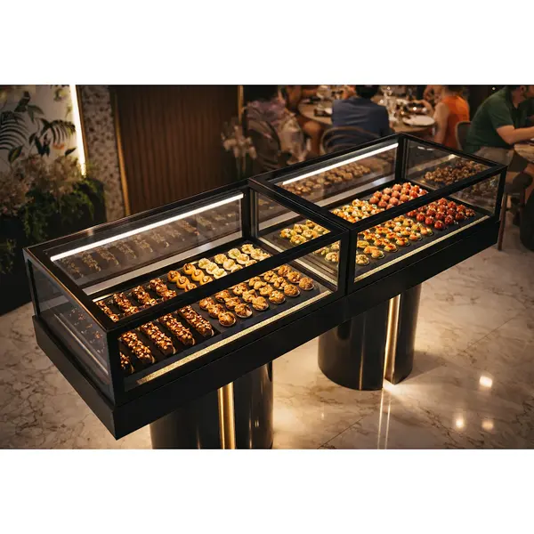 Warmhoudvitrine | INTEGRA T | Zwart | 60°C/70°C | Geventileerd | 1 Niveau | 1.05kW (230V) | Touchscreen | 1200x600x1200(h)mm