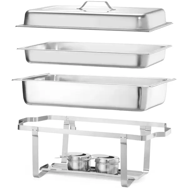 Set Chafing Dishes | RVS | 1/1 GN (8.5L) | 4 Stuks | 610x355x297(h)mm