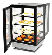 SAYL Drop-In Warmhoudvitrine | INTEGRA | Zwart | 60°C/70°C | Geventileerd | 4 Niveaus | Zelfbediening | 0.53kW (230V) | 600x600x815/980(h)mm
