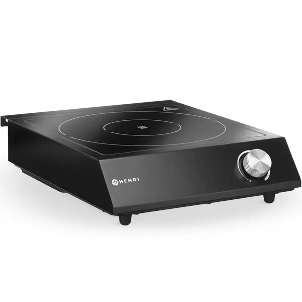 Inductiekookplaat | 1 Kookpunt (Ø260) | 3.5kW (230V) | Incl. Steelpan & Koekenpan | 320x395x95(h)mm