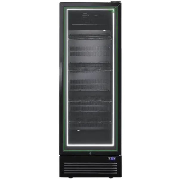 Drankenkoeling | ECO | Energiezuinig | 364L | Zwart | 0°C/+10°C | Statisch + Ventilator | Wielen | 650x719x1985(h)mm