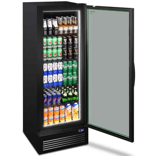 Drankenkoeling | ECO | Energiezuinig | 364L | Zwart | 0°C/+10°C | Statisch + Ventilator | Wielen | 650x719x1985(h)mm