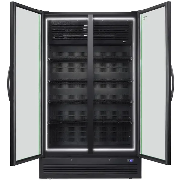 Koelkast | ECO | Energiezuinig | 771L | Zwart | 0°C/+10°C | Statisch + Ventilator | Draaideuren | Wielen | 1200x719x1985(h)mm