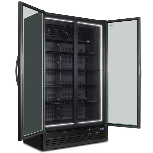 Koelkast | ECO | Energiezuinig | 771L | Zwart | 0°C/+10°C | Statisch + Ventilator | Draaideuren | Wielen | 1200x719x1985(h)mm