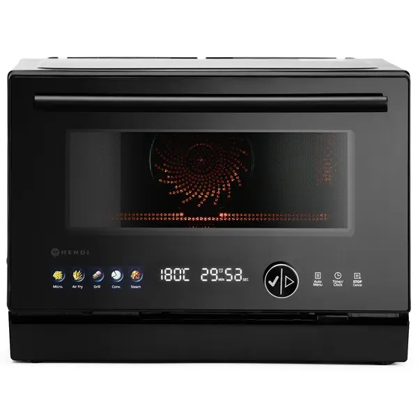 Multifunctionele Magnetronoven | 24.7L | 50°C/230°C | Hetelucht + Magnetron (1000W) | Bevochtiging (Automatisch) | Grillfunctie | 2.35kW (230V) | Touchscreen | 462x492x338(h)mm