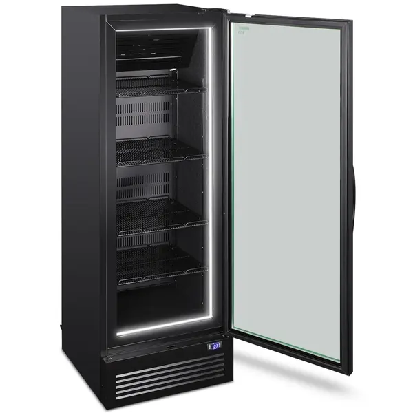 Vrieskast | ECO | 364L | Zwart | -15°C/-22°C | Statisch + Ventilator | Wielen | 650x729x1986(h)mm