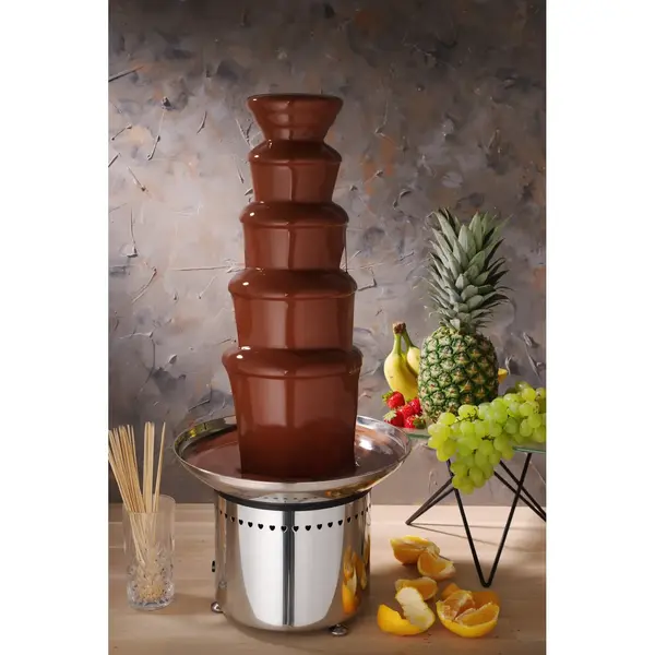 Chocoladefontein | RVS | 2.5-6kg | 5 Lagen | 0.27kW (230V) | Ø332x709(h)mm