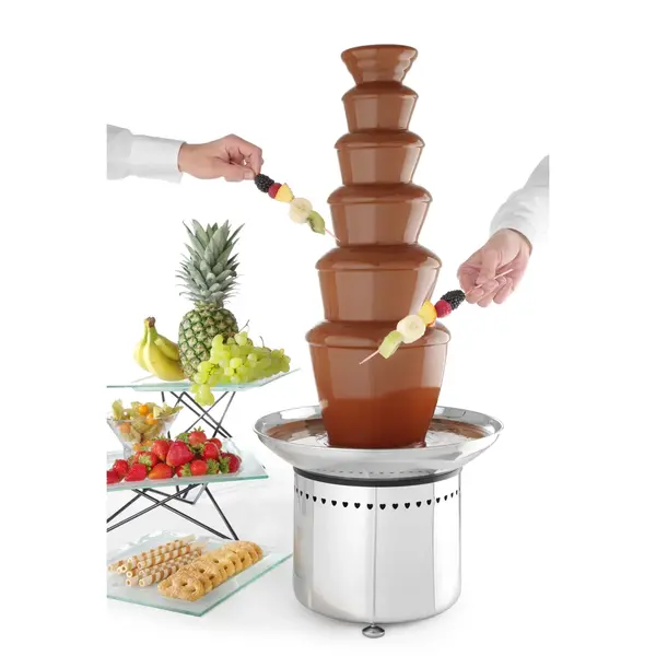 Chocoladefontein | RVS | 2.5-8kg | 6 Lagen | 0.30kW (230V) | Ø372x850(h)mm