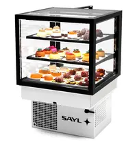 SAYL Drop-In Koelvitrine | INTEGRA | Zwart | +2°C/+6°C | Geforceerd | 3 Niveaus | Touchscreen | 600x600x515/855(h)mm 