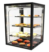 SAYL Neutrale Vitrine | INTEGRA | Zwart | 4 Niveaus | Zelfbediening | 600x600x815(h)mm 
