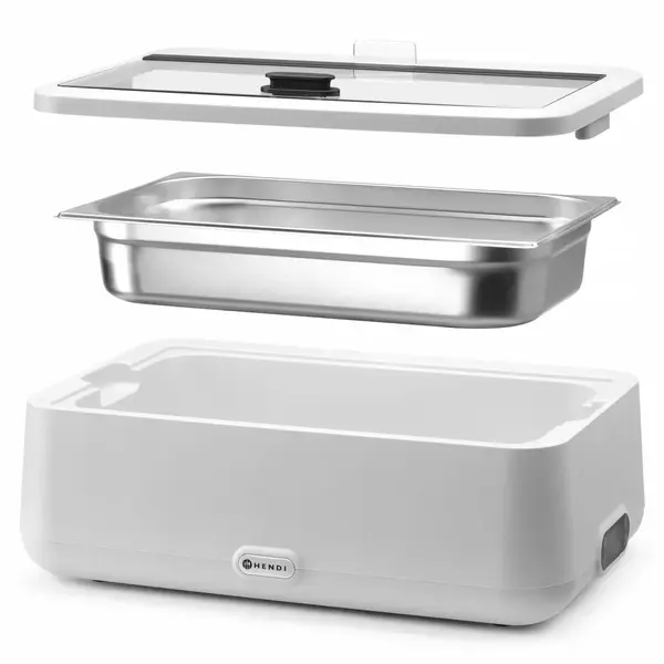 Chafing Dish | UNIQ (Design by Bronwasser) | Elektrisch | 35°C/85°C | 0.7kW (230V) | 1/1 GN | 607x402x245(h)mm