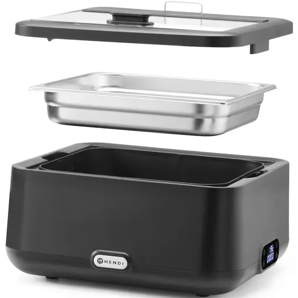 Chafing Dish | UNIQ (Design by Bronwasser) | Elektrisch | 35°C/85°C | 0.5kW (230V) | 2/3 GN | 433x403x248(h)mm