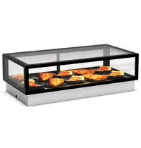 SAYL Drop-In Warmhoudvitrine | INTEGRA | Zwart | 60°C/70°C | Geventileerd | 1 Niveau | 1.05kW (230V) | 1200x600x265/430(h)mm 