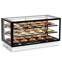 SAYL Drop-In Warmhoudvitrine | INTEGRA | Zwart | 60°C/70°C | Geventileerd | 3 Niveaus | 1.05kW (230V) | 1200x600x515/680(h)mm