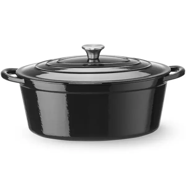 Braadpan | Geëmailleerd | 6.88L | Div. Warmtebronnen | Incl. Deksel | 405x255x134(h)mm