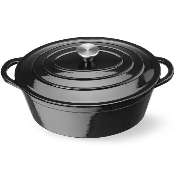 Braadpan | Geëmailleerd | 6.88L | Div. Warmtebronnen | Incl. Deksel | 405x255x134(h)mm
