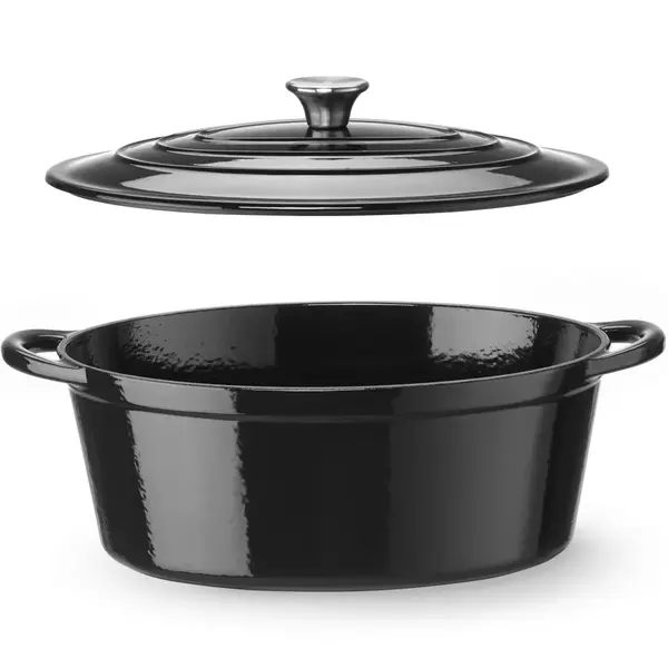 Braadpan | Geëmailleerd | 6.88L | Div. Warmtebronnen | Incl. Deksel | 405x255x134(h)mm