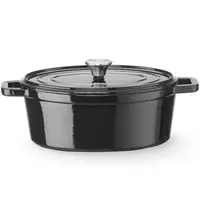 HENDI Braadpan | Geëmailleerd | 4.4L | Div. Warmtebronnen | Incl. Deksel | 365x220x115(h)mm