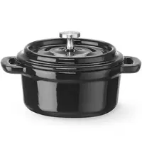 HENDI Braadpan | Geëmailleerd | 0.27L | Div. Warmtebronnen | Incl. Deksel | 130x100x48(h)mm