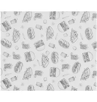 HENDI Vetvrij Papier | Foodprint | 500 Stuks | 250x200mm