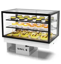 SAYL Drop-In Koelvitrine | INTEGRA | Zwart | +2°C/+6°C | Geforceerd | 3 Niveaus | Touchscreen | 1000x600x515/855(h)mm 
