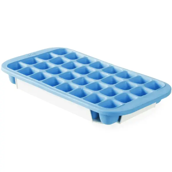IJsblokjesvorm | BarUp | Siliconen | Blauw | 32 Kubusjes | Deksel | 337x170x40(h)mm
