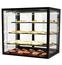 SAYL Neutrale Vitrine | INTEGRA | Zwart | 4 Niveaus | Zelfbediening | 1000x600x815(h)mm 
