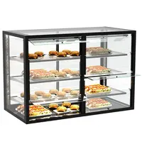SAYL Neutrale Vitrine | INTEGRA | Zwart | 4 Niveaus | Zelfbediening | 1200x600x815(h)mm 
