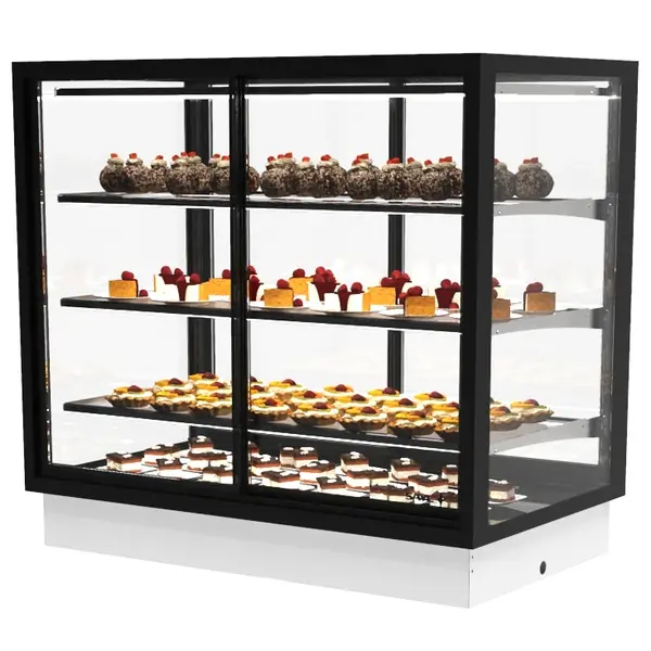Drop-In Koelvitrine | INTEGRA | Zwart | +2°C/+6°C | Geforceerd | 4 Niveaus | Zelfbediening | Touchscreen | Losse Koelunit (Inbouw) | 1000x600x815/930(h)mm