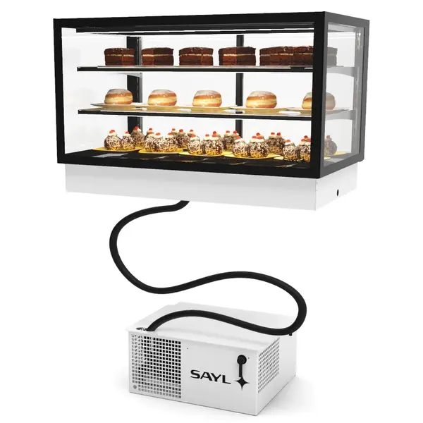 Drop-In Koelvitrine | INTEGRA | Zwart | +2°C/+6°C | Geforceerd | 3 Niveaus | Touchscreen | Losse Koelunit (Inbouw) | 1000x600x515/630(h)mm