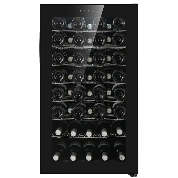 Wijnkoelkast | 130L (56x 75cl) | Zwart | 1 Zone | +5°C/+20°C | Statisch + Ventilator | 480x575x850(h)mm