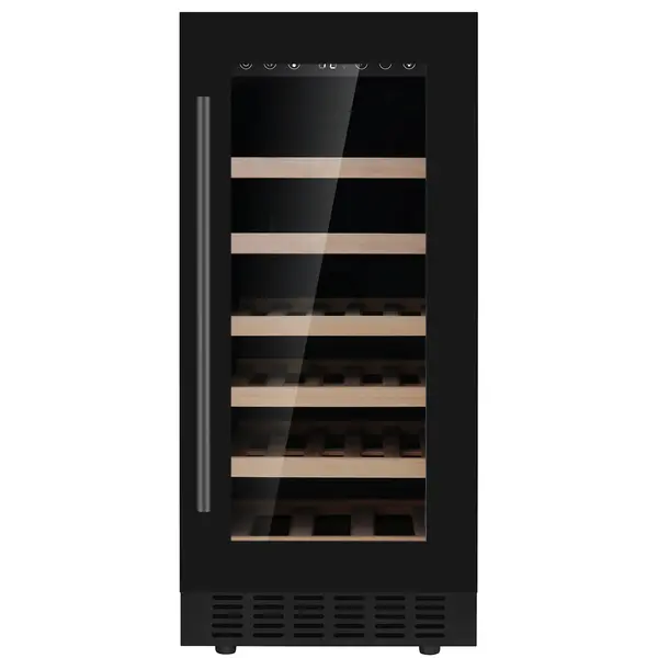 Wijnkoelkast | 85L (31x 75cl) | Zwart | 1 Zone | +5°C/+20°C | Geforceerd | Inbouwbaar | 380x575x820(h)mm