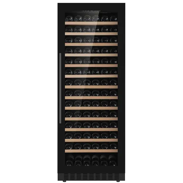 Wijnkoelkast | 375L (154x 75cl) | Zwart | 1 Zone | +5°C/+20°C | Geforceerd | Inbouwbaar | 595x689x1600(h)mm