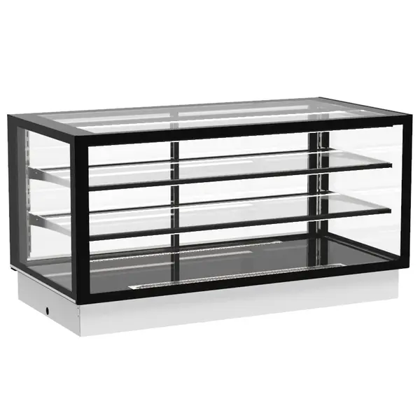 Drop-In Koelvitrine | INTEGRA | Zwart | +2°C/+6°C | Geforceerd | 3 Niveaus | Touchscreen | Losse Koelunit (Inbouw) | 1200x600x515/630(h)mm